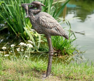 Heron With Fish Ornament