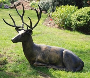 Laying Stag Garden Ornament