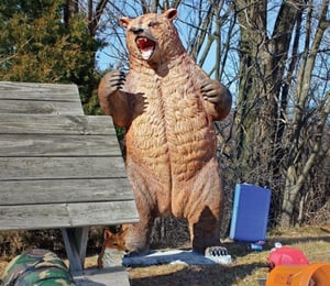 Lifesize Growling Grizzly Bear Ornament