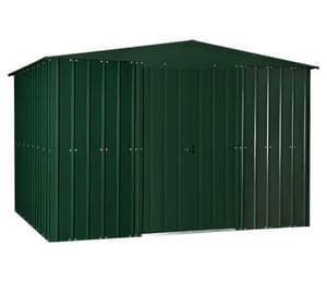Lotus 10 x 8 ft Solid Green Apex Metal Shed