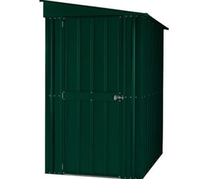 Lotus 4 x 6 ft Solid Green Lean To Metal Shed