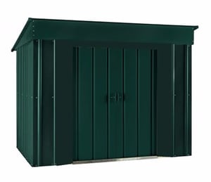 Lotus 6 x 4 ft Solid Green Low Pent Metal Shed