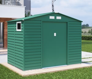 Lotus Sheds Hypnos 9 x 6 ft Apex Metal Shed in Green