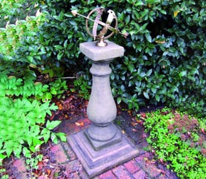 Lucas Stone Baluster Medium Armillary Sundial Ornament