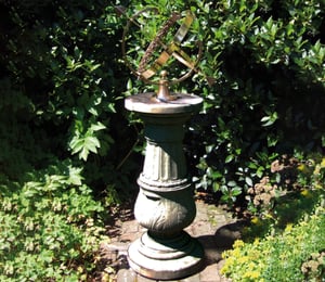 Lucas Stone Large Pedestal Armillary Ornament