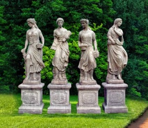 Lucas Stone Set of Four Large Maidens Ornaments