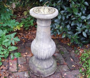 Lucas Stone Victorian Column Brass Sundial Ornament