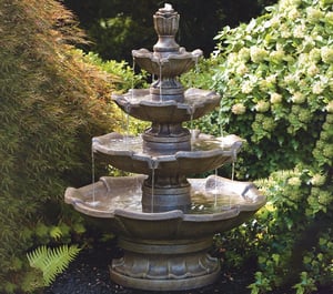 Massarelli Classic Four Tier Fountain with Short Pedestal