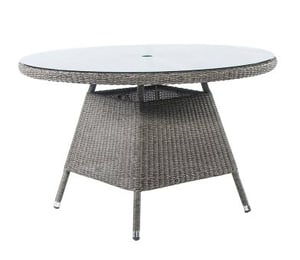 Alexander Rose Monte Carlo 1.2m Glass Top Table in Grey