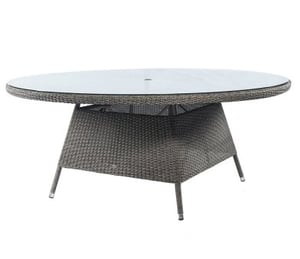 Alexander Rose Monte Carlo 1.8m Glass Top Table in Grey