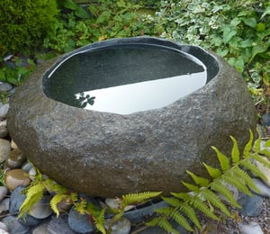 Natural Granite Basin Bird Bath