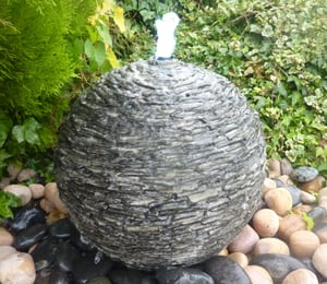 Natural Slate 60cm Sphere Water Feature