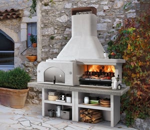 Palazzetti Gargano 3 Masonry BBQ with Wood Fired Oven