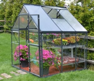 Palram Canopia Hybrid 6 x 6 ft Grey Greenhouse