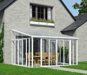 Palram Canopia SanRemo 13 x 13 ft White Lean To Conservatory