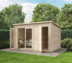 Pantheon Darton 12 x 8 ft Pent Summerhouse with Side Store