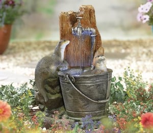 Playful Otters Water Feature