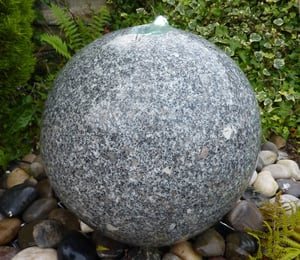 Polished Granite 35cm Grey Sphere Feature