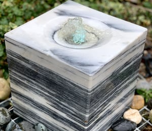 Polished Marble Cube Feature