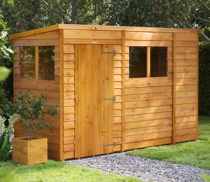 Power 10 x 4 ft Overlap Pent Shed
