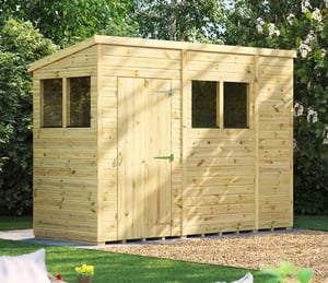 Power 10 x 4 ft Premium Pent Shed