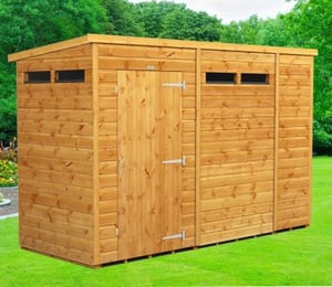 Power 10 x 4 ft Security Pent Shed