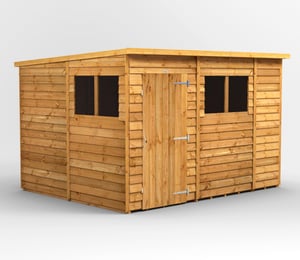 Power 10 x 8 ft Overlap Pent Shed