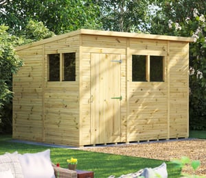 Power 10 x 8 ft Premium Pent Shed
