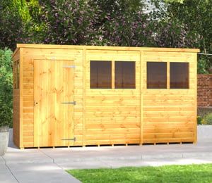 Power 12 x 4 ft Pent Shed