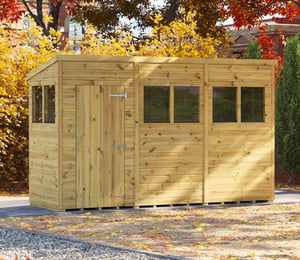 Power 12 x 4 ft Premium Pent Shed