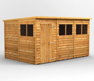 Power 12 x 8 ft Overlap Pent Shed