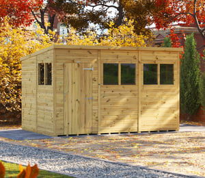 Power 12 x 8 ft Premium Pent Shed