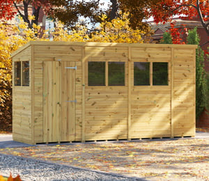 Power 14 x 4 ft Premium Pent Shed