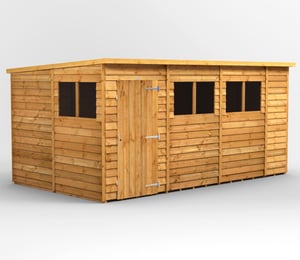 Power 14 x 8 ft Overlap Pent Shed