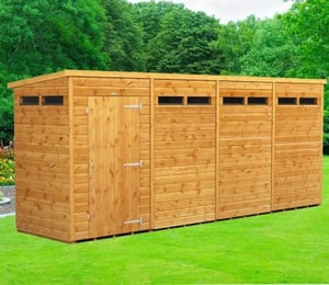 Power 16 x 4 ft Security Pent Shed