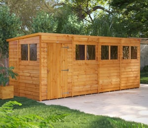 Power 16 x 6 ft Overlap Pent Shed