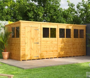 Power 16 x 6 ft Pent Shed