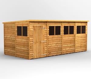 Power 16 x 8 ft Overlap Pent Shed