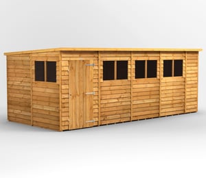 Power 18 x 8 ft Overlap Pent Shed