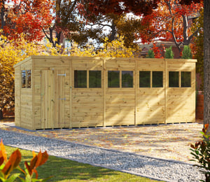 Power 20 x 6 ft Premium Pent Shed