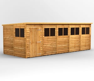 Power 20 x 8 ft Overlap Pent Shed