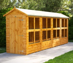 Power 4 x 16 ft Apex Potting Shed