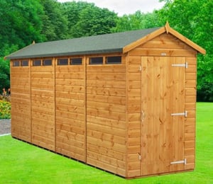 Power 4 x 16 ft Security Apex Shed