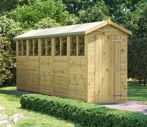 Power 4 x 20 ft Premium Apex Shed