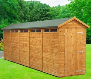 Power 4 x 20 ft Security Apex Shed