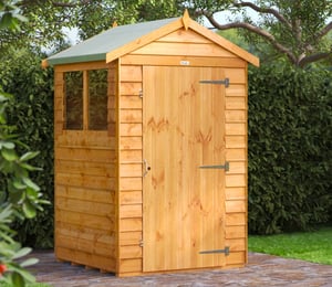 Power 4 x 4 ft Overlap Apex Shed