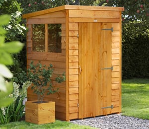 Power 4 x 4 ft Overlap Pent Shed