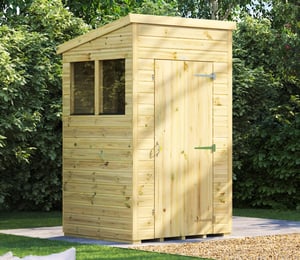Power 4 x 4 ft Premium Pent Shed
