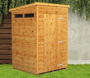Power 4 x 4 ft Security Pent Shed