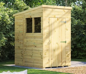 Power 4 x 6 ft Premium Pent Shed